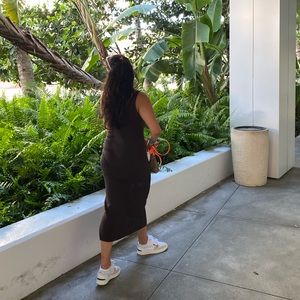 Summer Dress - Large - Brown knitted